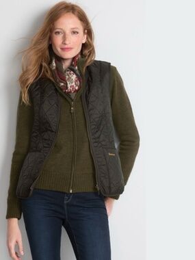 Barbour Betty Interactive Liner in Dark Olive